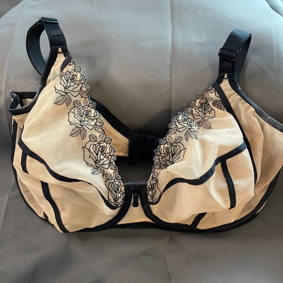 Elomi 38L unlined beige and black bra - Picture 1 of 3
